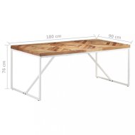 vidaXL Jedálenský stôl hnedá / biela 180x90x76 cm 323551 - cena, porovnanie