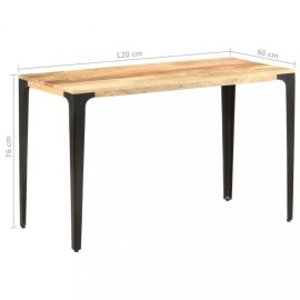 vidaXL Jedálenský stôl masívne drevo / oceľ 120x60x76 cm 286362