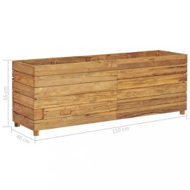 vidaXL Záhradný kvetináč teakové drevo 150x40x55 cm 47426