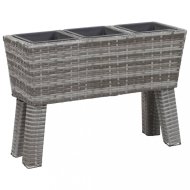 vidaXL Záhradný kvetináč 72x25x50 cm polyratan Sivá 46959 - cena, porovnanie