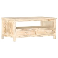 vidaXL Konferenčný stolík biely 90x50x40 cm masívne mangovníkové drevo - cena, porovnanie