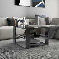 vidaXL Konferenčný stolík lesklý sivý 60x60x40 cm drevotrieska - cena, porovnanie