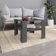 vidaXL Konferenčný stolík lesklý sivý 60x60x42 cm drevotrieska - cena, porovnanie