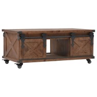 vidaXL Konferenčný stolík z jedľového dreva 91x51x38 cm hnedý - cena, porovnanie