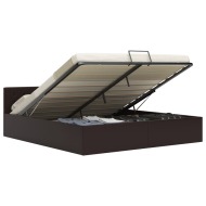vidaXL Hydraulický posteľný rám+úložný priestor, umelá koža 160x200 cm - cena, porovnanie