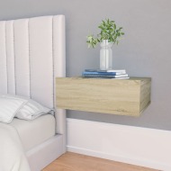vidaXL Nástenné nočné stolíky 2ks farba dubu sonoma 40x30x15 cm drevotrieska - cena, porovnanie
