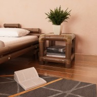 vidaXL Nočný stolík, 40x40x40 cm, bambus, tmavohnedý - cena, porovnanie