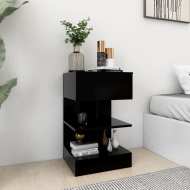 vidaXL Nočný stolík čierny 40x35x65 cm drevotrieska - cena, porovnanie