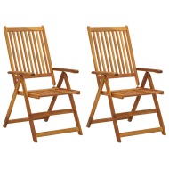 vidaXL Záhradné sklápacie stoličky 2 ks masívne akáciové drevo - cena, porovnanie