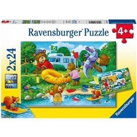 Ravensburger 052479 Medvedia rodina kempuje 2x24 dielikov