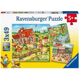 Ravensburger 052493 Prázdniny na vidieku 3x49 dielikov