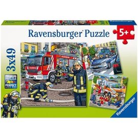 Ravensburger 093359 Záchranné zložky v akcii 3x49 dielikov