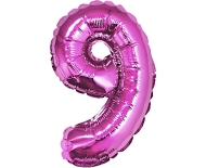 Godan Fóliový balón číslo 9 malý - fialová - 35 cm - cena, porovnanie