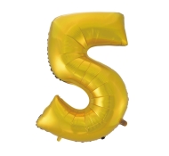 Godan Fóliový balón číslo 5 - zlatá matná - 92 cm - cena, porovnanie