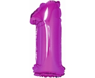 Godan Fóliový balón číslo 1 malý - fialová - 35 cm - cena, porovnanie