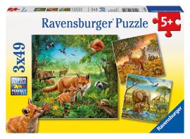 Ravensburger Zvieratá na zemi 3x49