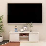 vidaXL TV skrinka biela 110x30x40 cm borovicový masív - cena, porovnanie