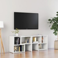vidaXL TV skrinka, lesklá biela 104x30x52 cm drevotrieska - cena, porovnanie