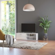 vidaXL TV skrinka, lesklá biela 120x34x37 cm, drevotrieska - cena, porovnanie