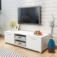 vidaXL TV skrinka, lesklá biela 120x40,3x34,7 cm - cena, porovnanie