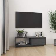 vidaXL TV skrinka sivá 110x30x33,5 cm borovicový masív - cena, porovnanie
