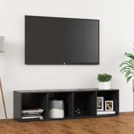 vidaXL TV skrinka sivá 142,5x35x36,5 cm drevotrieska
