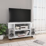 vidaXL TV skrinka s kolieskami biela 80x40x40 cm drevotrieska - cena, porovnanie
