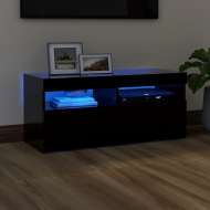 vidaXL TV skrinka s LED svetlami čierna 90x35x40 cm - cena, porovnanie
