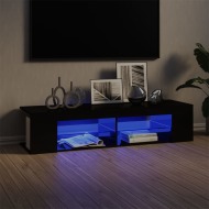 vidaXL TV skrinka s LED svetlami lesklá čierna 135x39x30 cm - cena, porovnanie