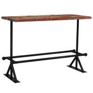 vidaXL Barový stôl, recyklovaný masív, rôznofarebný 150x70x107 cm - cena, porovnanie