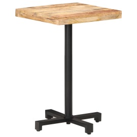 vidaXL Bistro stolík štvorcový 50x50x75 cm surové mangovníkové drevo