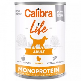 Calibra Dog Life Adult Turkey with apples 400g