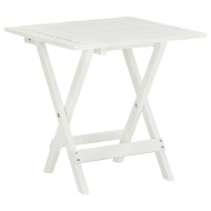 vidaXL Bistro stolík, biely 46x46x47 cm, akáciový masív - cena, porovnanie