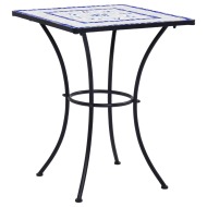 vidaXL Mozaikový bistro stolík, modro biely 60 cm, keramika - cena, porovnanie