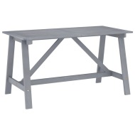 vidaXL Záhradný jedálenský stôl sivý 140x70x73,5 cm masívne akáciové drevo - cena, porovnanie