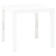 vidaXL Záhradný stôl, biely 78x78x72 cm, plast - cena, porovnanie