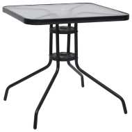 vidaXL Záhradný stôl čierny 70x70x70 cm oceľ - cena, porovnanie