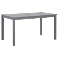 vidaXL Záhradný stôl, ošúchaná sivá 140x80x74 cm, akáciový masív - cena, porovnanie