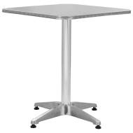 vidaXL Záhradný stôl, strieborný 60x60x70 cm, hliník - cena, porovnanie
