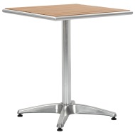 vidaXL Záhradný stôl, strieborný 60x60x70 cm, hliník a WPC - cena, porovnanie