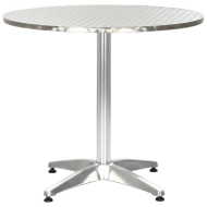 vidaXL Záhradný stôl, strieborný 80x70 cm, hliník - cena, porovnanie