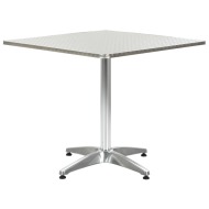 vidaXL Záhradný stôl, strieborný 80x80x70 cm, hliník - cena, porovnanie