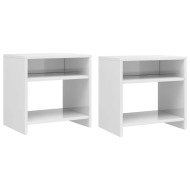 vidaXL Nočné stolíky 2 ks vysokolesklé biele 40x30x40 cm drevotrieska - cena, porovnanie