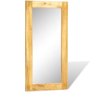 vidaXL Obdĺžnikové nástenné zrkadlo s rámom z masívu 12 x 60 cm - cena, porovnanie