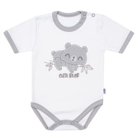 New Baby Dojčenské bavlnené body s krátkym rukávom Cute Bear