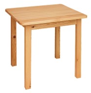 Domidrevo Stôl štvorcový, rovné nohy - ST01: Borovica 80x80cm ostré hrany - cena, porovnanie