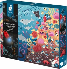 Janod Magické puzzle Oceán s baterkou 24ks