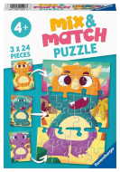 Ravensburger 051977 Mix & Match Puzzle Zábavný dinosaurus 3x24 - cena, porovnanie