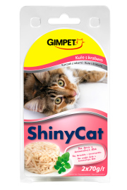 Gimpet ShinyCat konzerva kura & krab 2x70g