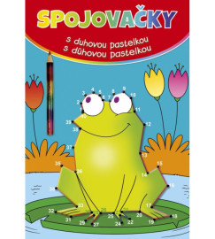 Spojovačky s dúhovou pastelkou - žaba